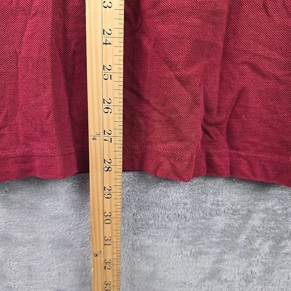 True Religion‎ Polo Shirt Men's Small Red Graphic Varisty Retro Pique